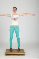 Whole Body Woman Animation references T poses Casual Slim Studio photo references